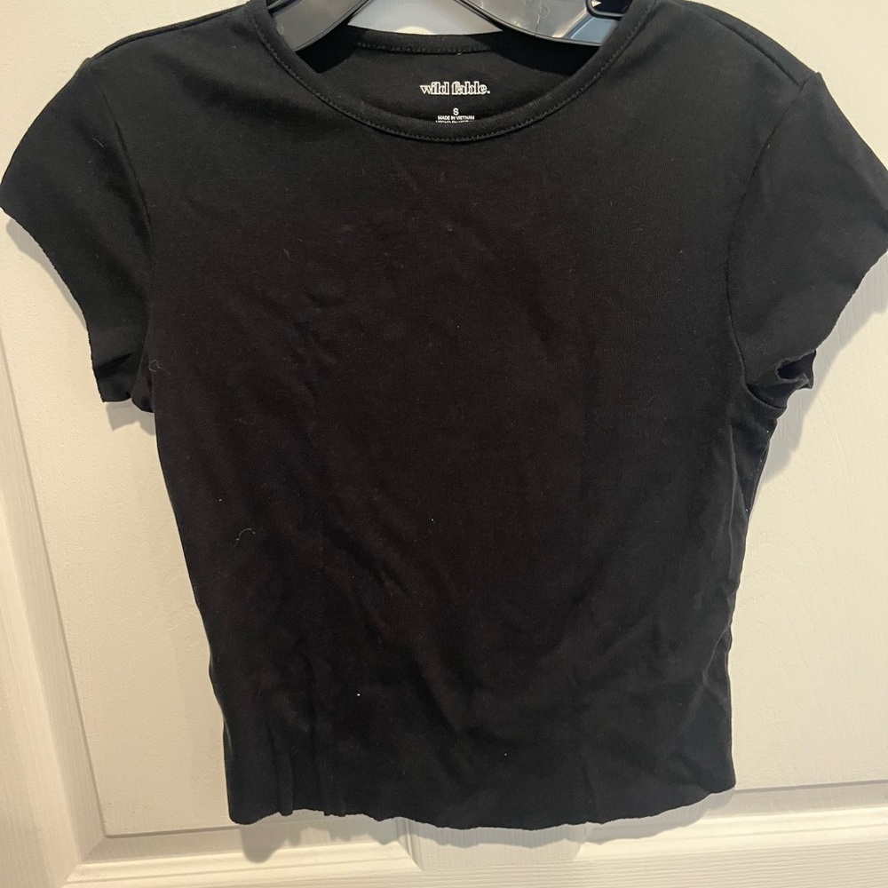 Wild Fable Classic Black Short Sleeve Tee